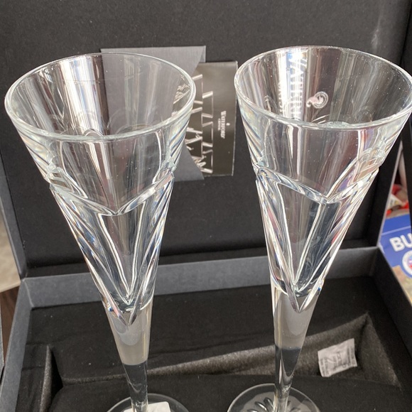 NWT Waterford crystal love & romance champagne flutes - Picture 7 of 11